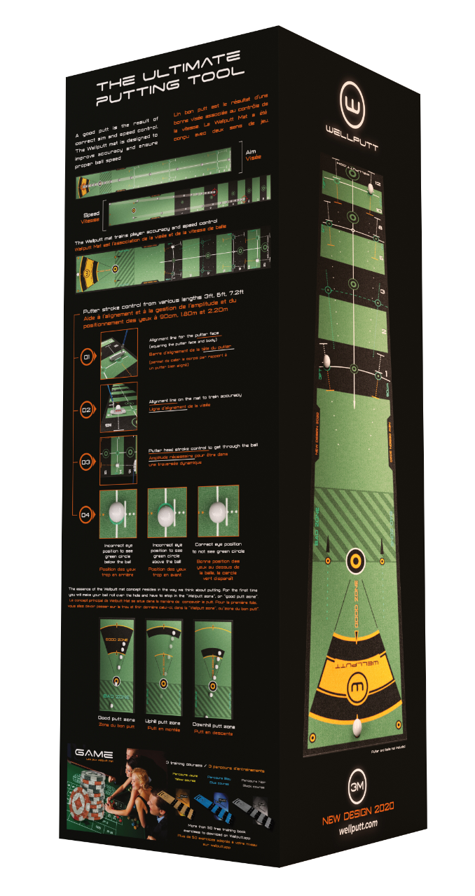 Wellputt Putting Mat 3m x 50cm - High Speed (Green)