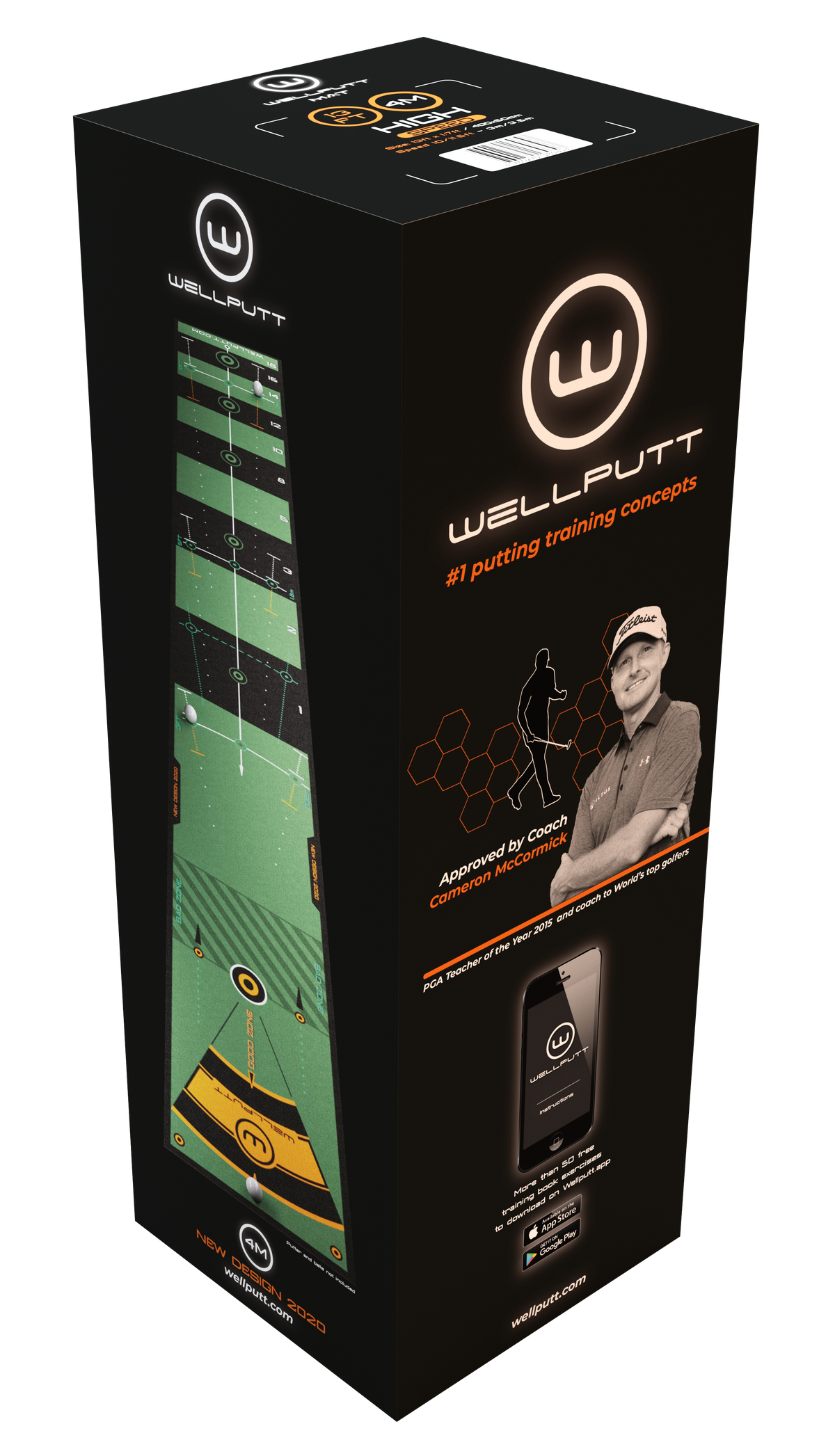 Wellputt Putting Mat 4m x 50cm - High Speed (Green)