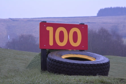Heavy Duty HDPE Engraved Driving Range Distance Marker sign - Active Golf Projects