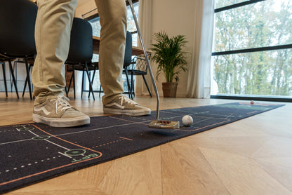 Wellputt Premium Putting Mat 4m x 50cm - High Speed (Black)