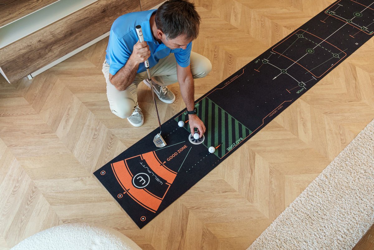 Wellputt Premium Putting Mat 4m x 50cm - High Speed (Black)