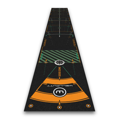Wellputt Premium Putting Mat 4m x 50cm - High Speed (Black)
