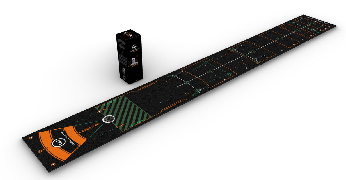 Wellputt Premium Putting Mat 4m x 50cm - High Speed (Black)