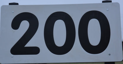 Heavy Duty HDPE Engraved Driving Range Distance Marker sign - Active Golf Projects